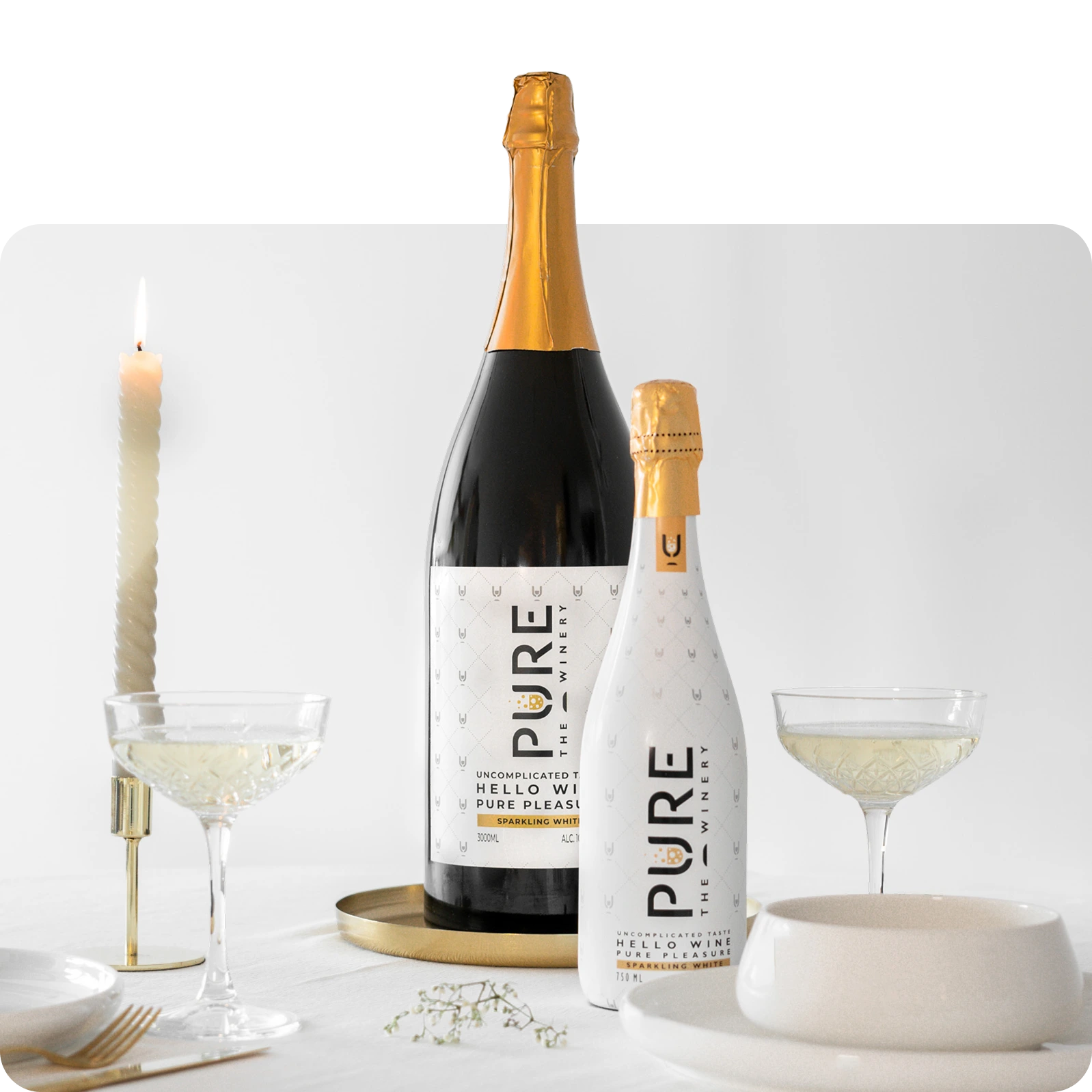 XXL (3L) Vin Blanc Pétillant Zéro Sucre