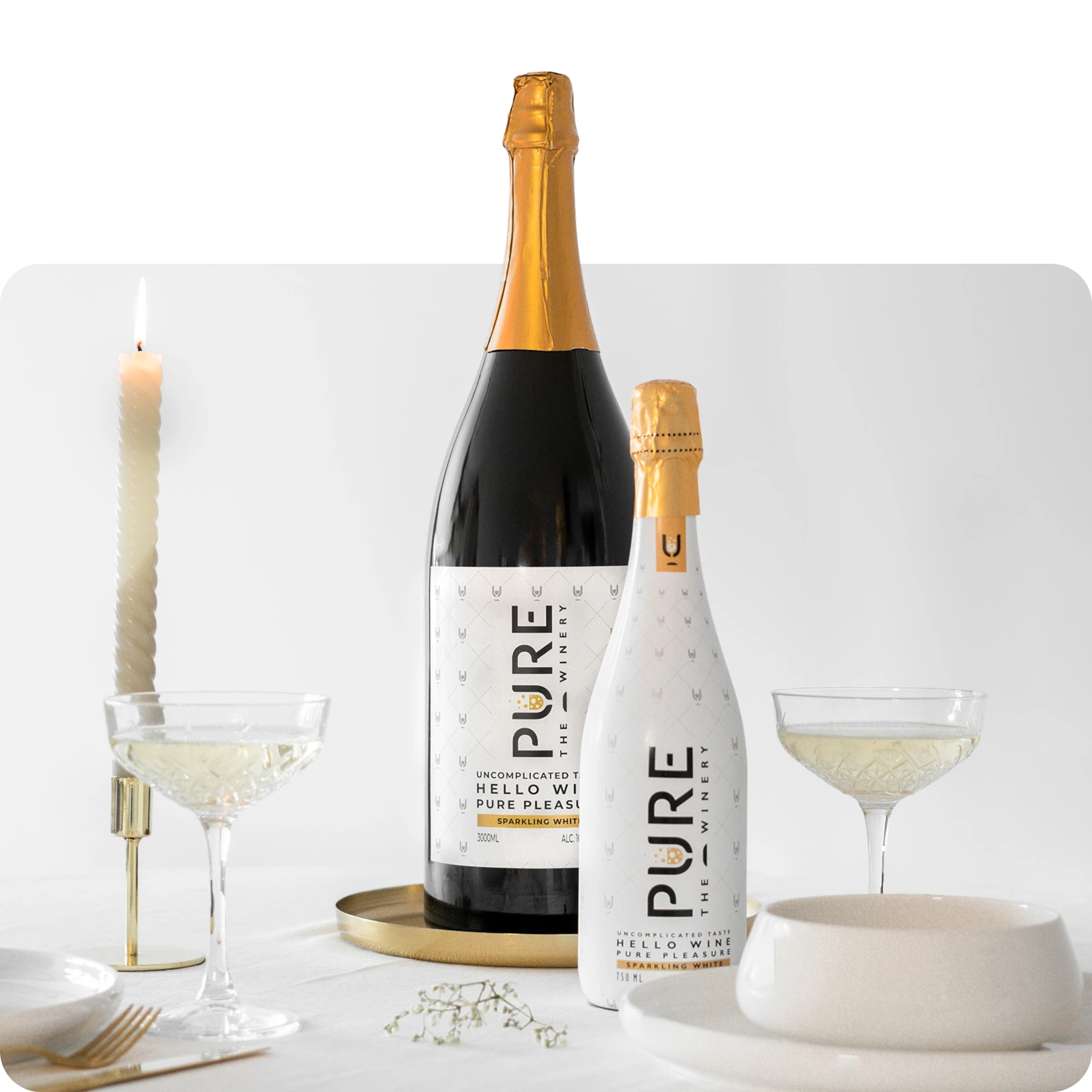 XXL (3L) Vin Blanc Pétillant Zéro Sucre