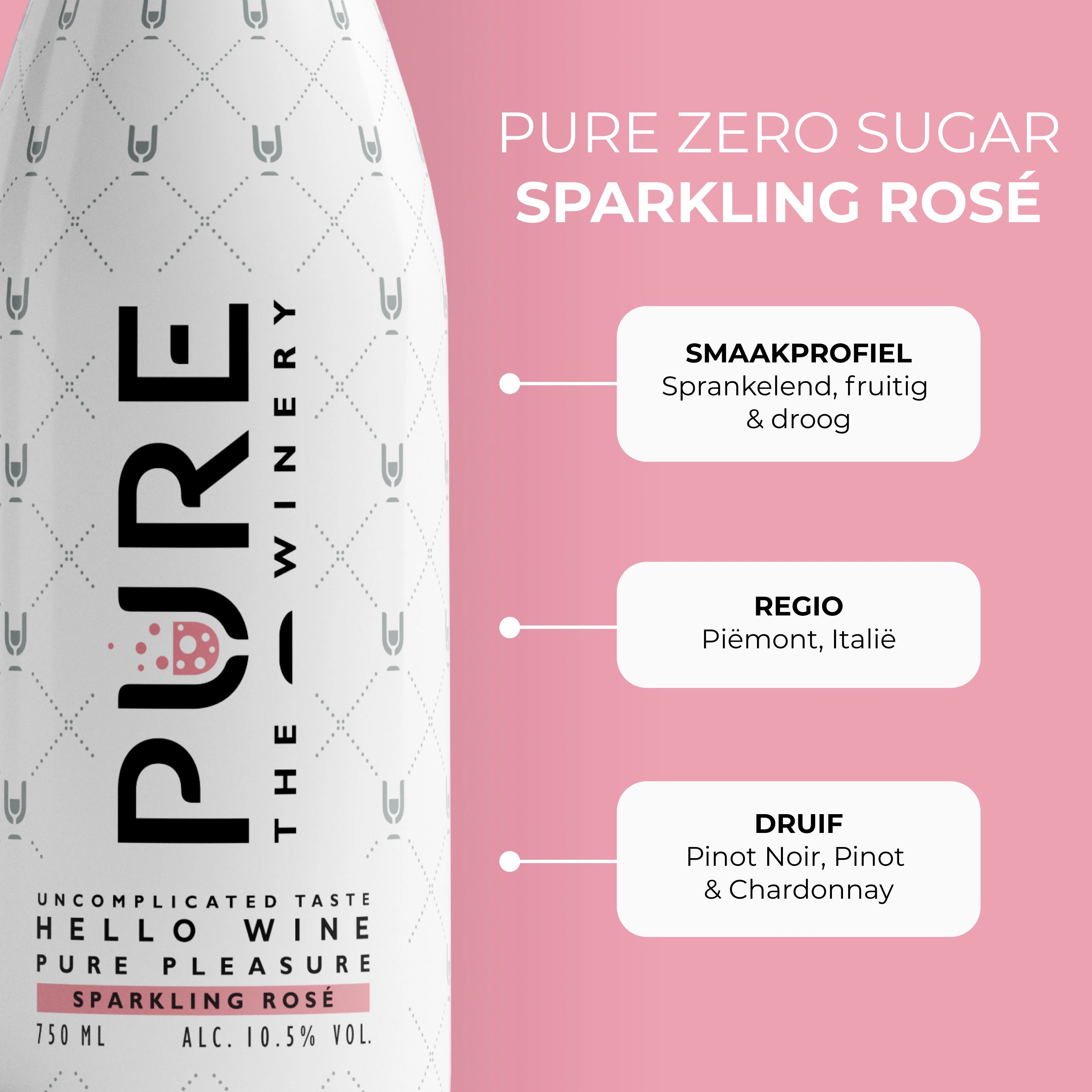 Vin Rosé Pétillant Pure Zéro Sucre
